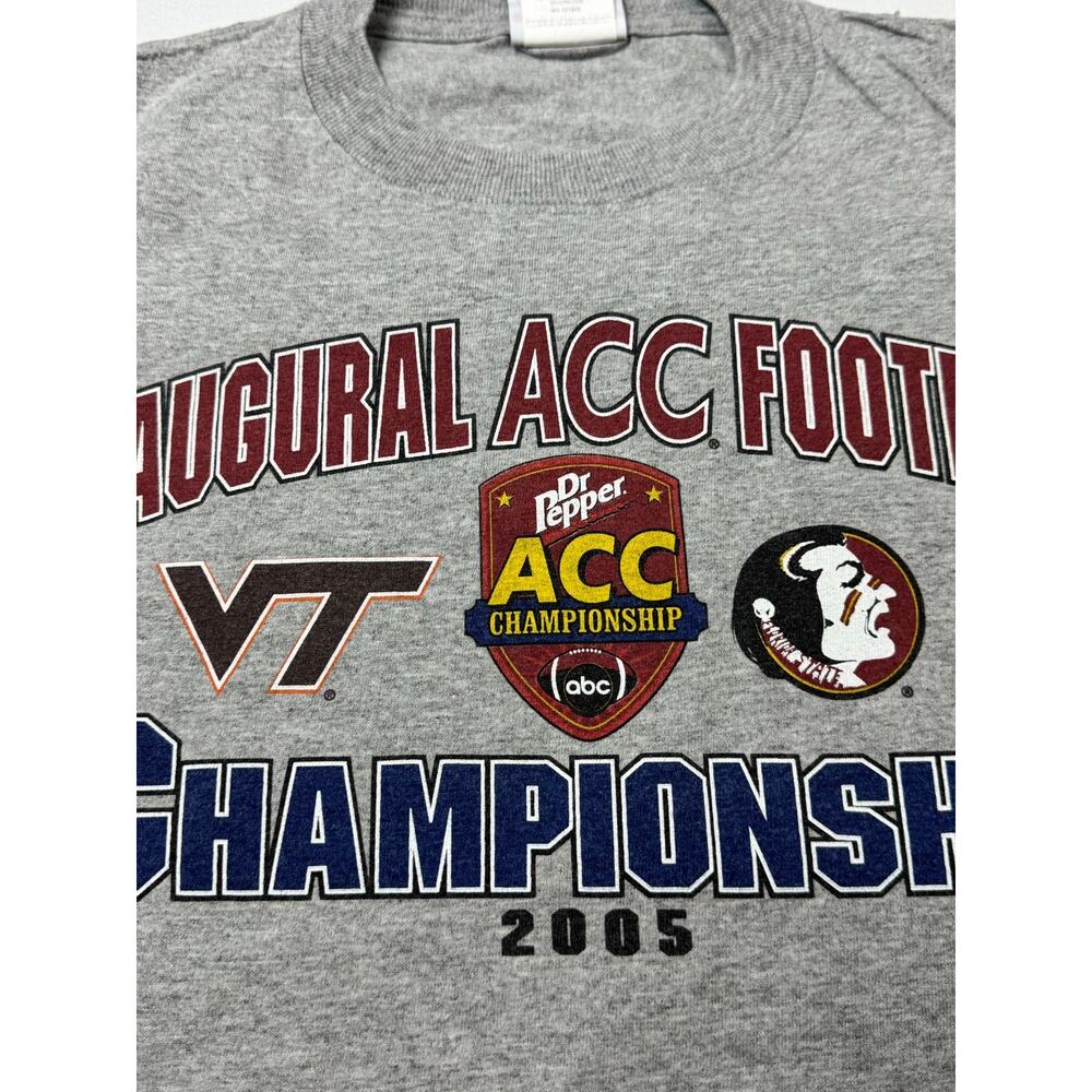 Champion Gray Shirt Large Virginia Tech vs Florida State Seminoles 2005 - Picture 6 of 9